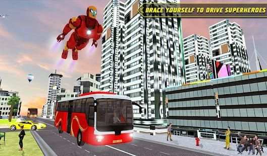 City Bus Driving: Superheroes Transport Simulator screenshot 2