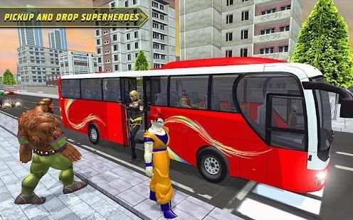 City Bus Driving: Superheroes Transport Simulator screenshot 6