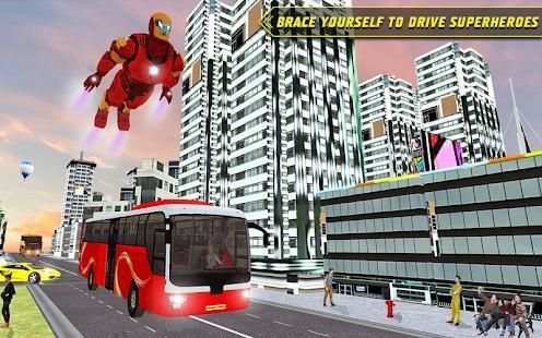 City Bus Driving: Superheroes Transport Simulator screenshot 10