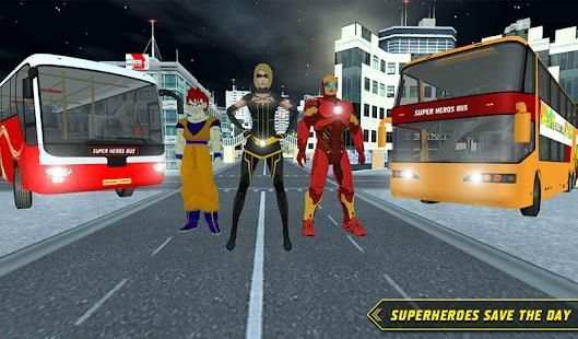 City Bus Driving: Superheroes Transport Simulator screenshot 4