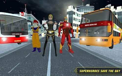 City Bus Driving: Superheroes Transport Simulator screenshot 9
