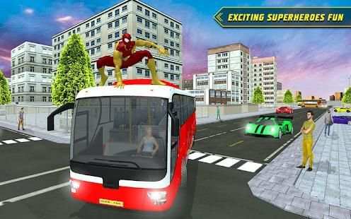 City Bus Driving: Superheroes Transport Simulator screenshot 8