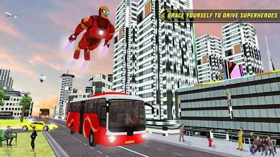 City Bus Driving: Superheroes Transport Simulator screenshot 12