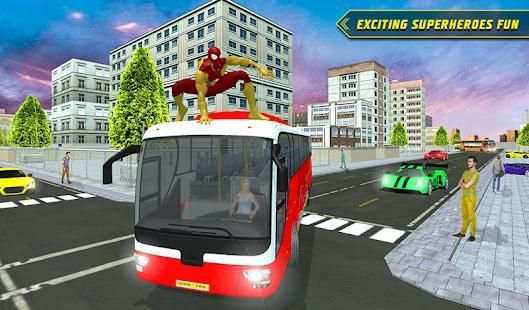City Bus Driving: Superheroes Transport Simulator screenshot 1