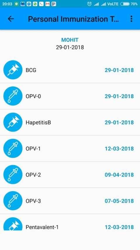 Immunization screenshot 1