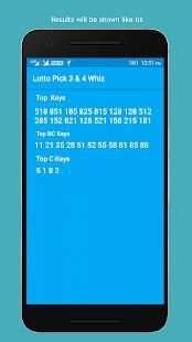 Lotto Pick 3 Whiz & 4 Whiz स्क्रीनशॉट 3