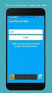 Lotto Pick 3 Whiz & 4 Whiz स्क्रीनशॉट 1