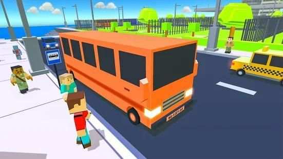 Coach Bus Driver Blocky Game Public Transport Sim screenshot 9