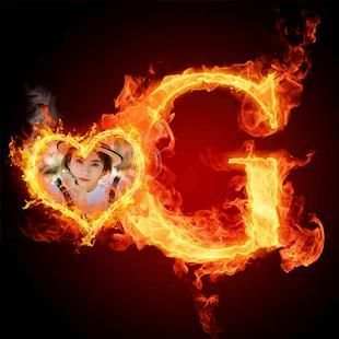 Fire Text Photo Frame screenshot 2
