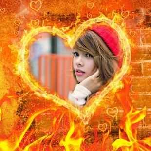 Fire Text Photo Frame screenshot 3