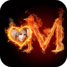 Fire Text Photo Frame आइकन