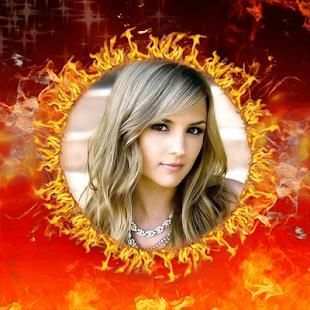 Fire Text Photo Frame screenshot 1