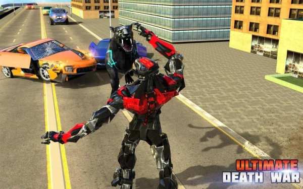 US Police Transform Robot Car: Black Cop Panther screenshot 7
