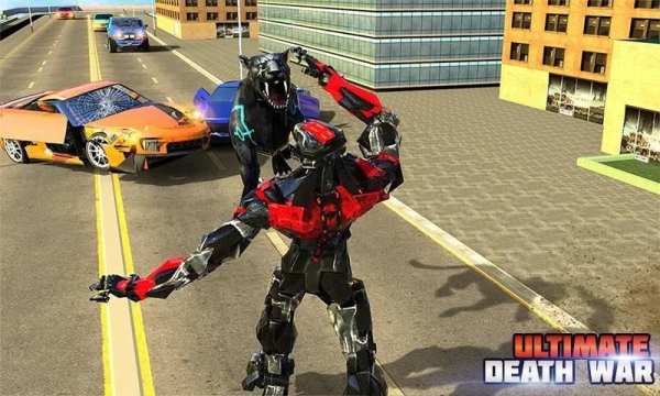 US Police Transform Robot Car: Black Cop Panther screenshot 11
