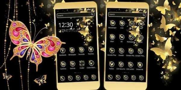 Golden Butterfly Theme screenshot 1