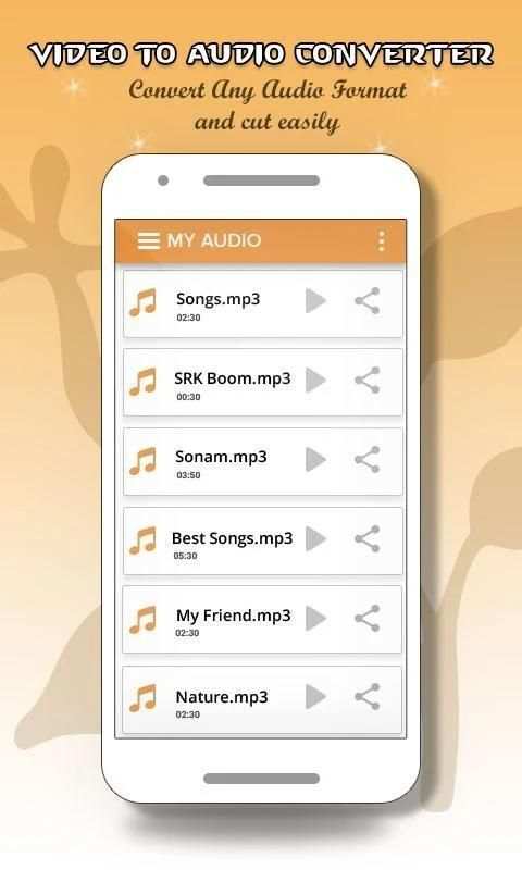 Videos to Audio Converter screenshot 1