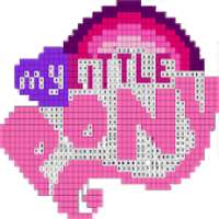 Pixel art Little Pony sandbox Color by number