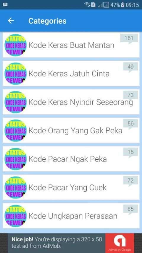 Status Kode Keras Cewek Cowok screenshot 3