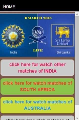 Live Cricket TV screenshot 1