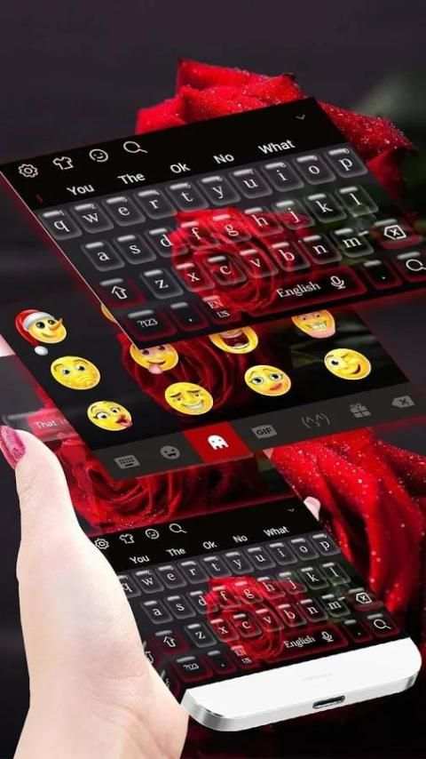 Keyboard Red Rose screenshot 1