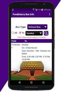 Pondicherry Bus Info screenshot 1