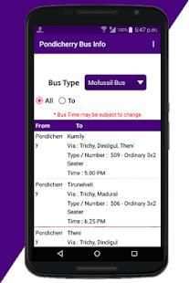 Pondicherry Bus Info screenshot 5