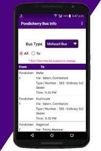 Pondicherry Bus Info screenshot 8