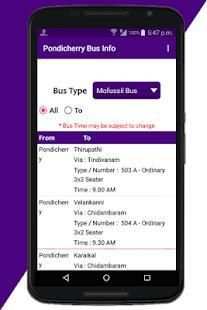 Pondicherry Bus Info screenshot 2