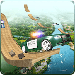 US Police Car Stunt Mega Ramp Racing आइकन