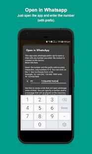 Open in Whatsapp: Open with WhatsApp screenshot 1