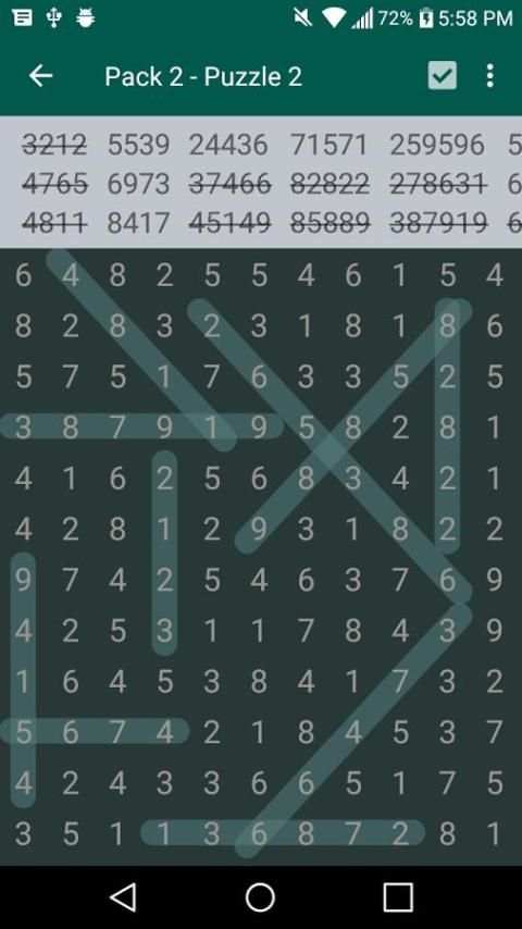 Number Search Puzzles स्क्रीनशॉट 2