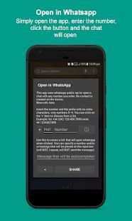 Open in Whatsapp: Open with WhatsApp screenshot 2