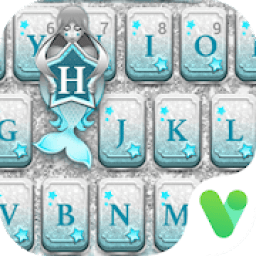 Mermaid Blue Silver Free Emoji KikaKeyboard icon