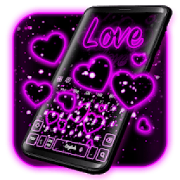ikon Sparkling Neon Love Keyboard