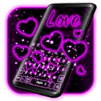 Sparkling Neon Love Keyboard on 9Apps