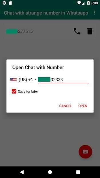 Open Whatsapp Chat screenshot 2