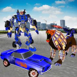 ikon Furious Lion Car Transform Robot Strike Army