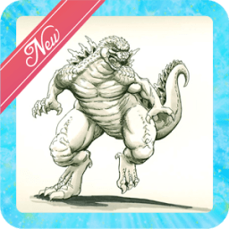 ikon How to draw godzilla easily