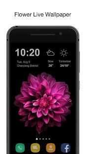OS flower live wallpaper स्क्रीनशॉट 2