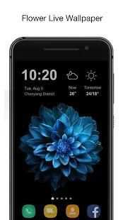OS flower live wallpaper स्क्रीनशॉट 1