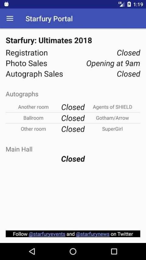 Starfury Conventions Portal screenshot 3