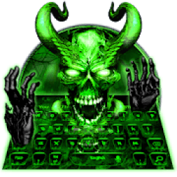 ikon Neon Hell Zombie Skull Keyboard Theme