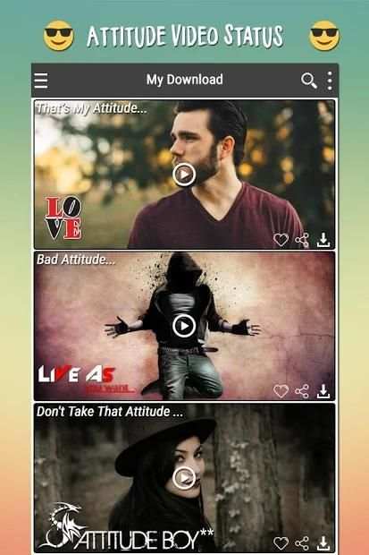 Attitude Video Status स्क्रीनशॉट 5