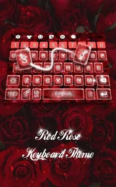 Red Rose Keyboard Theme स्क्रीनशॉट 1
