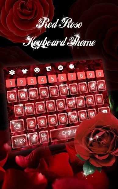 Red Rose Keyboard Theme स्क्रीनशॉट 2