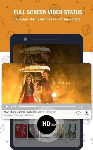 Full Screen Video Status screenshot 1