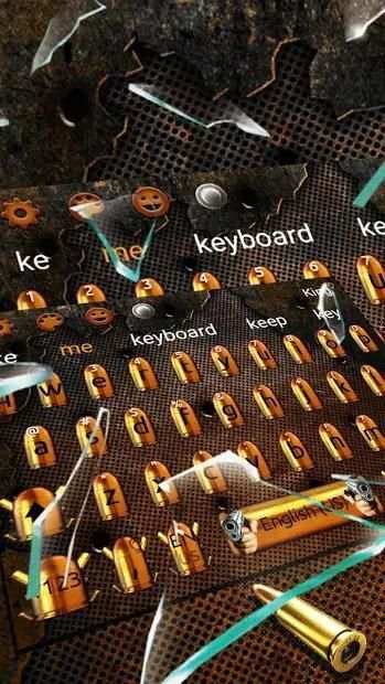 Bullet shot keyboard theme स्क्रीनशॉट 3