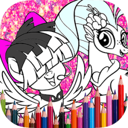 ikon Coloring little pony friends