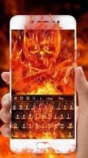 Flame Skull Keyboard Theme screenshot 1