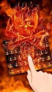 Flame Skull Keyboard Theme screenshot 3